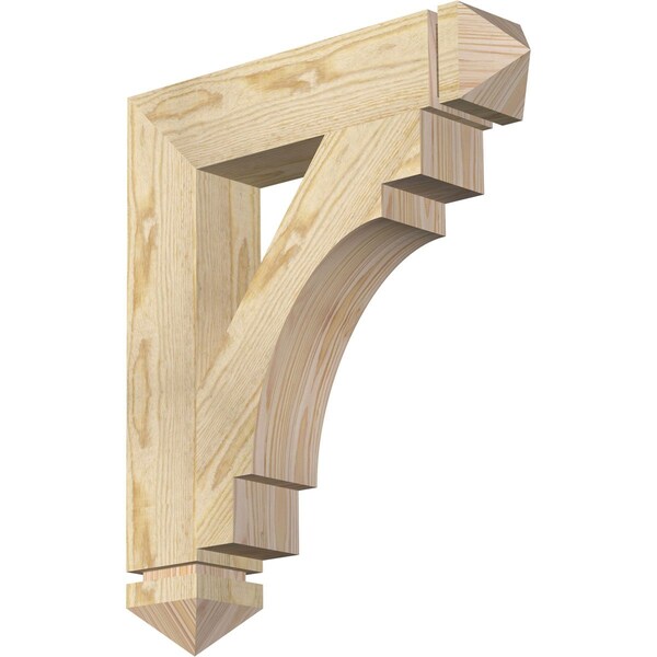 Ekena Millwork Merced Arts & Crafts Rough Sawn Bracket, Douglas Fir, 4"W x 20"D x 24"H BKT04X20X24MRC03RDF - main
